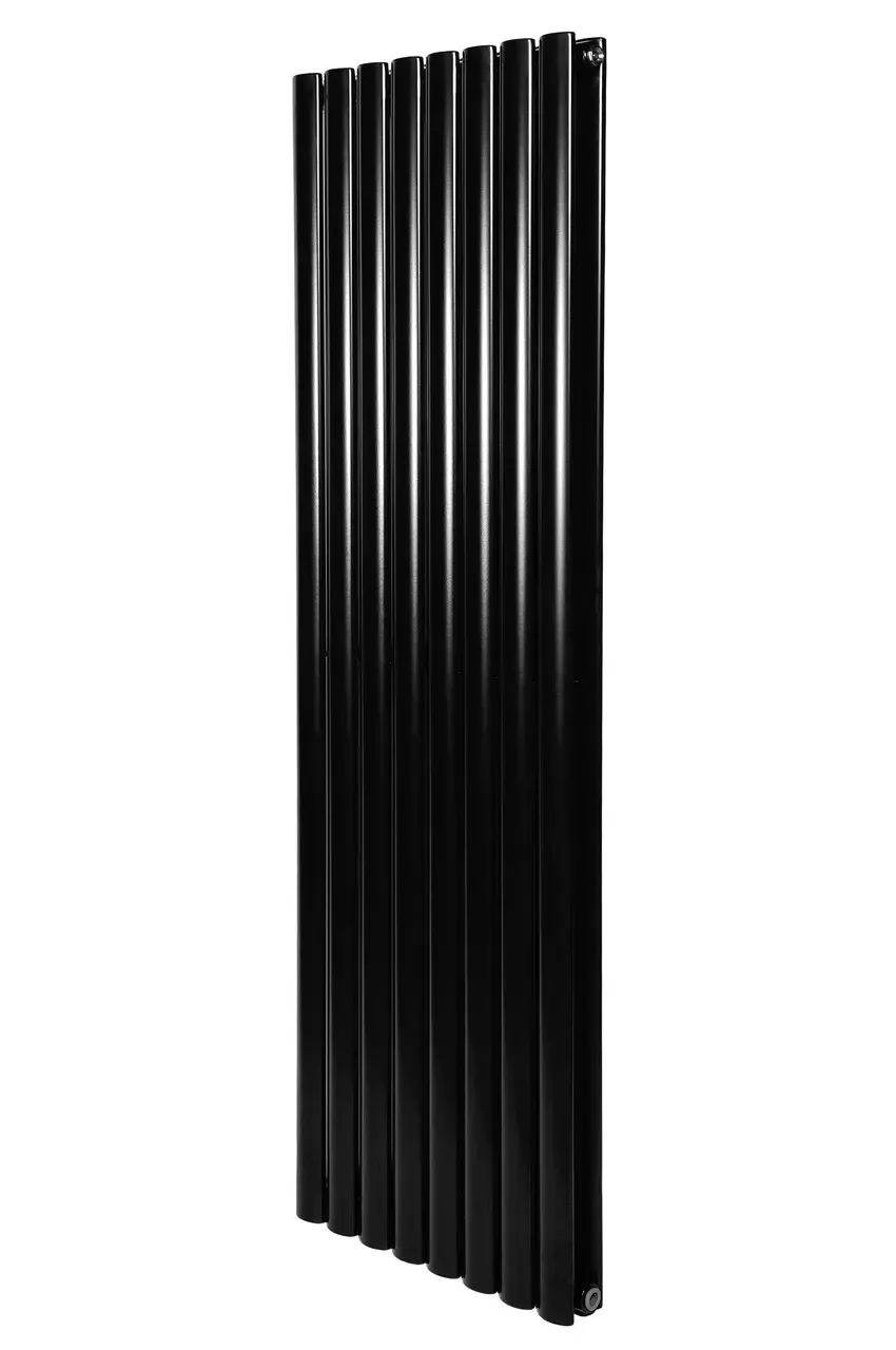 Вертикальный дизайнерский радиатор отопления ARTTIDESIGN Rimini II 8/1500/472/50 черный матовый 